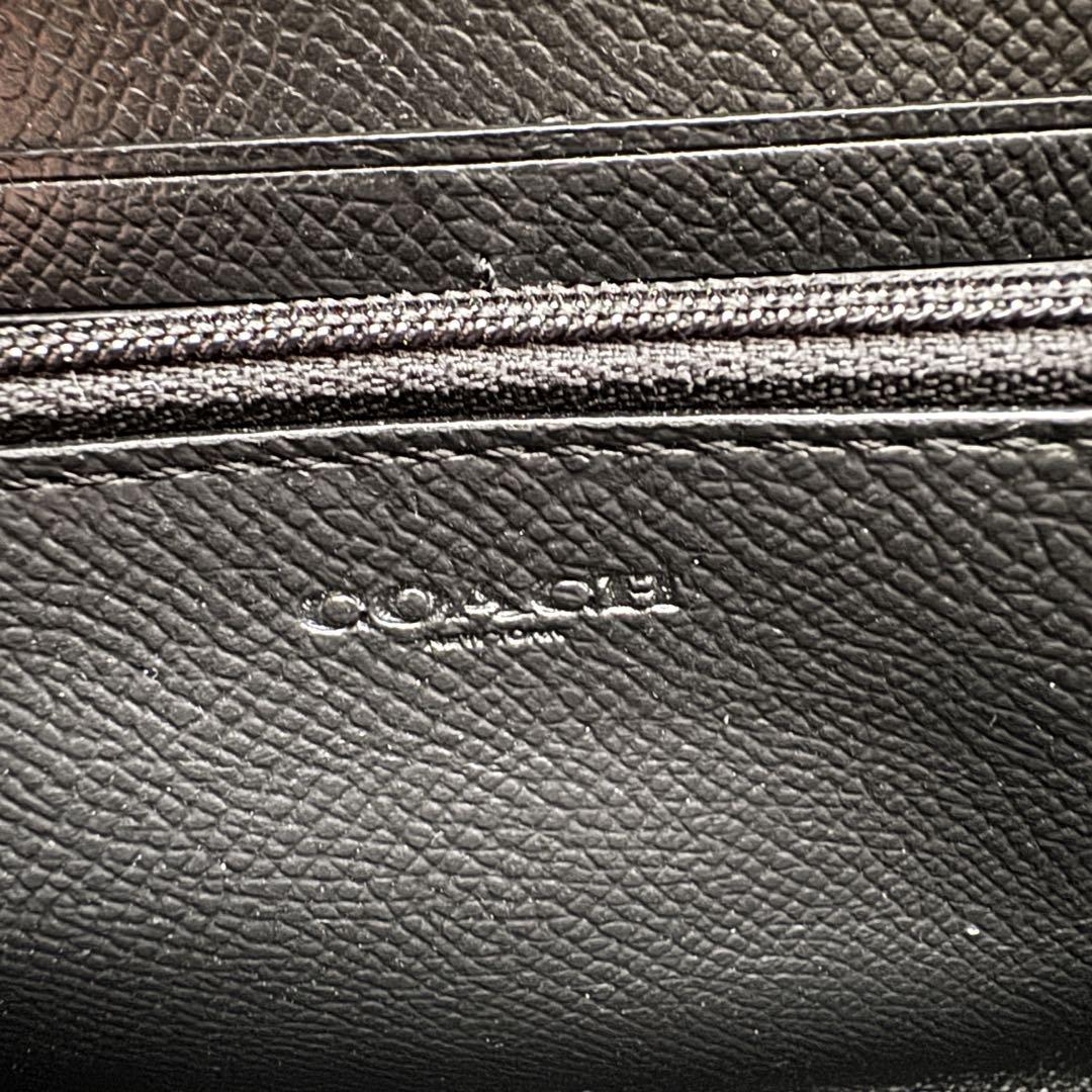 【美品】 855 COACH コーチ ラウンドファスナー長財布