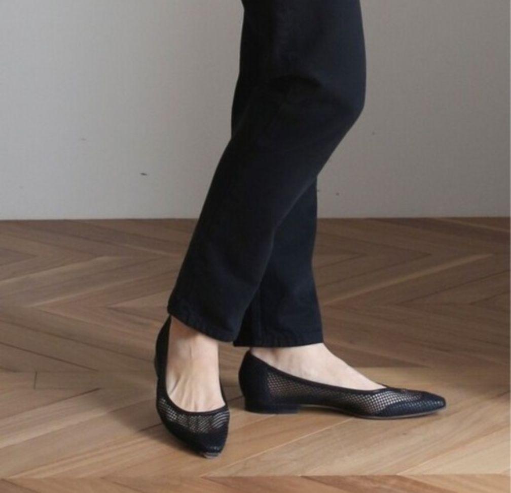 PELLICO メッシュフラットパンプス ブラック　37