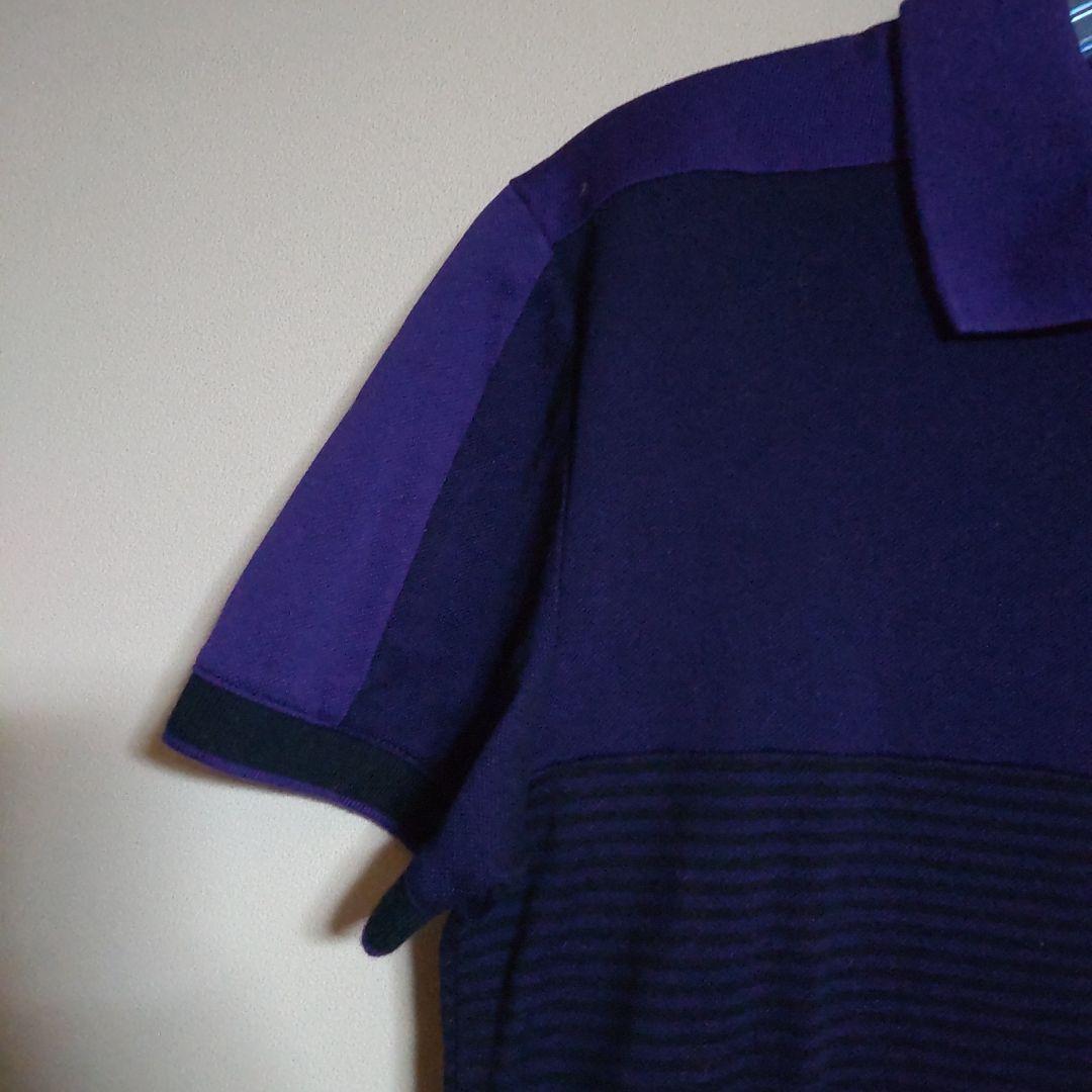 ペアルック ストライプ柄紫ポロシャツ2枚セット レディースメンズ ゴルフ ペアルック ストライプ柄紫ポロシャツ2枚セット レディースメンズ ゴルフ