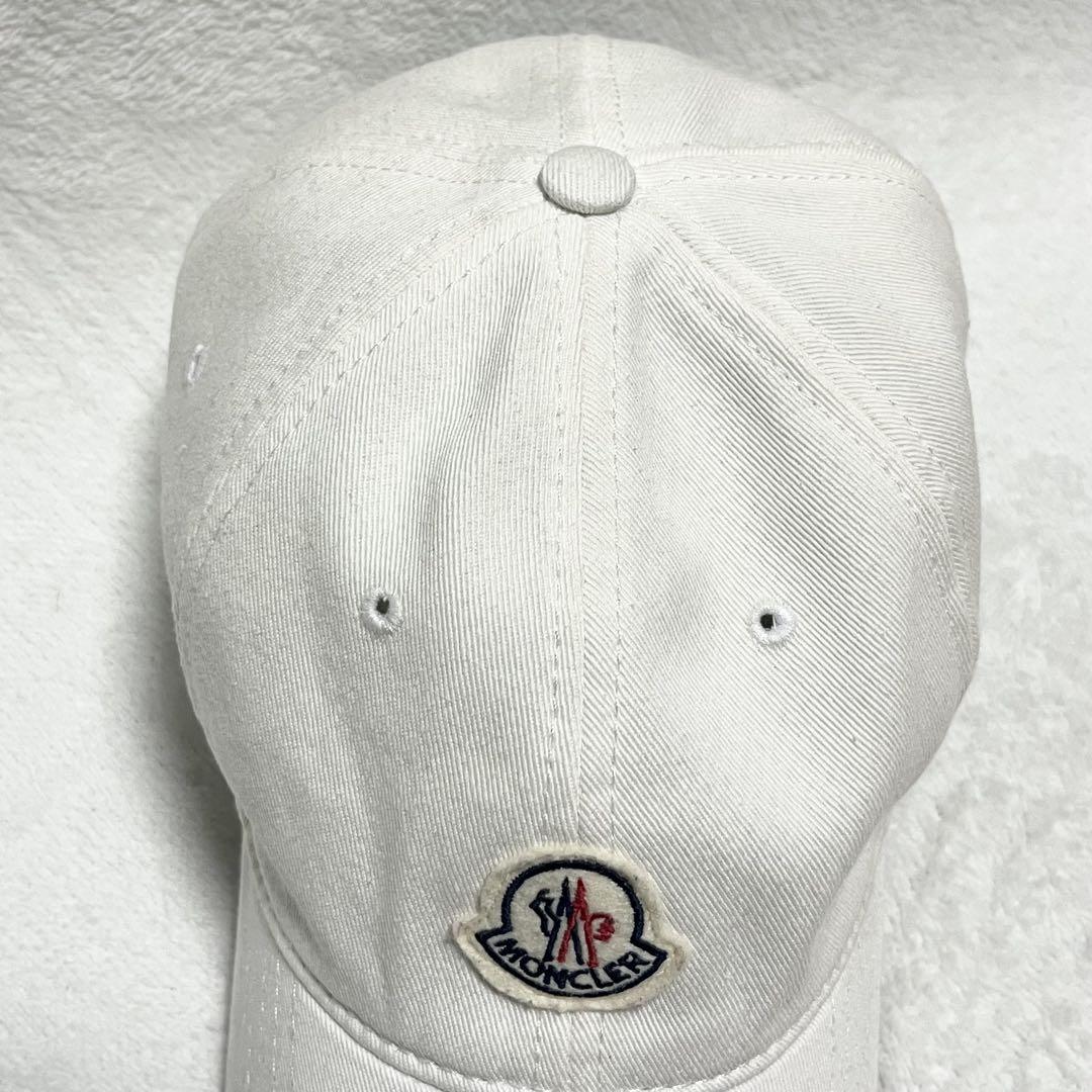 MONCLER モンクレール ベースボールキャップ 帽子 ロゴ ホワイト