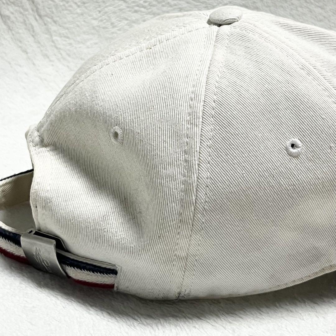 MONCLER モンクレール ベースボールキャップ 帽子 ロゴ ホワイト