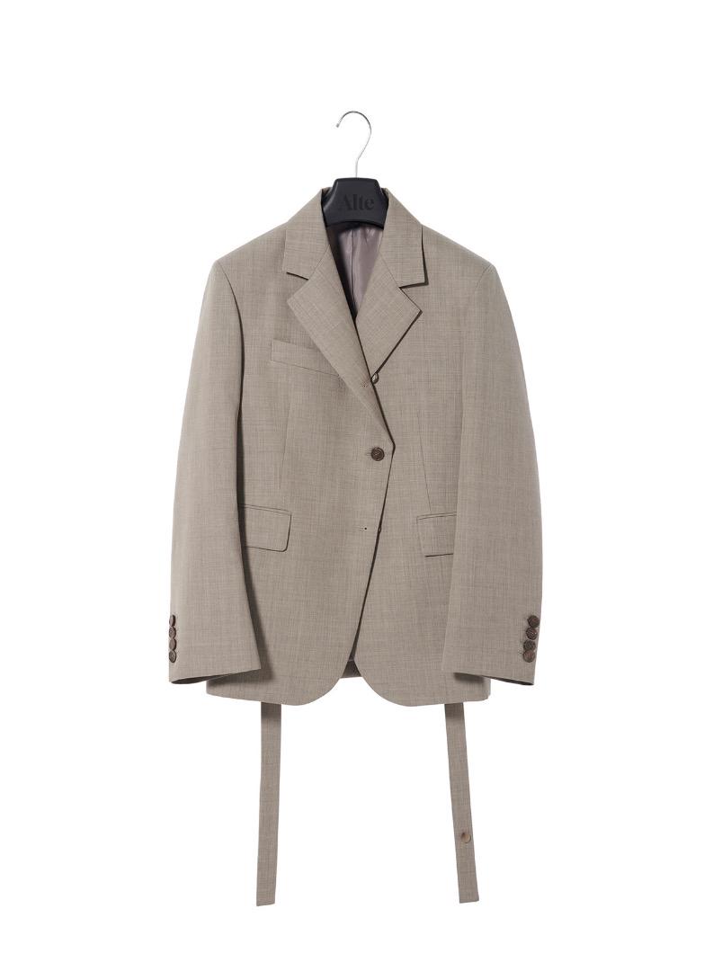 Alte. アルテ BELTED SOBORO W JACKET _ BEIGE