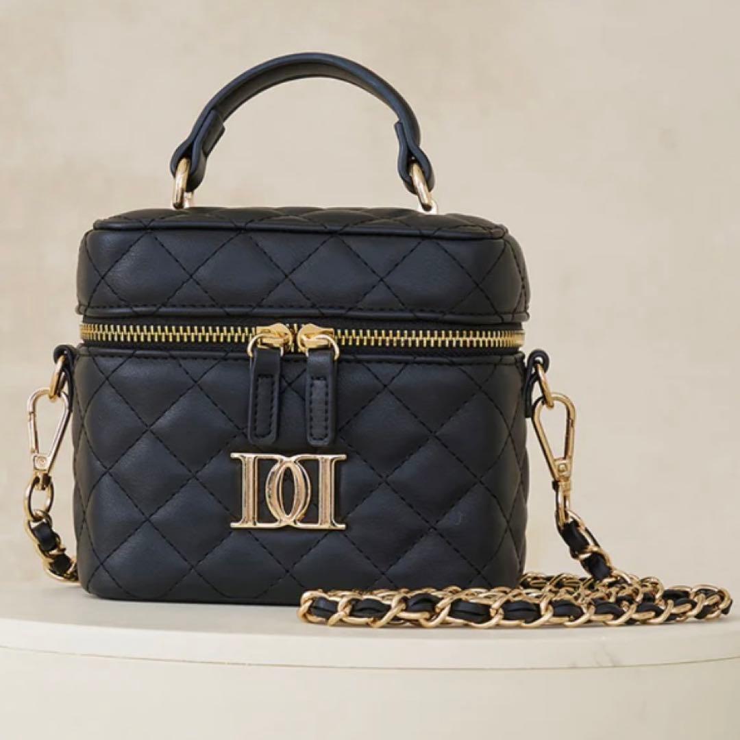 DARICH ゴールドパーツ キルティングスクエアミニバッグ BLK ブラック