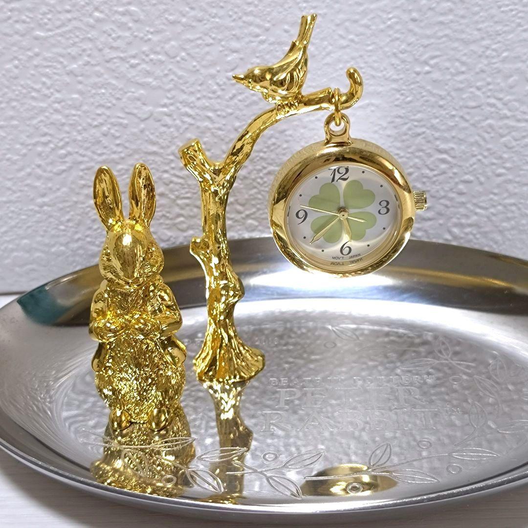 ピーターラビットセイコー SEIKO 置時計 アクセサリートレイ 新品未使用 ピーターラビット アクセサリートレイ 時計付き SEIKO