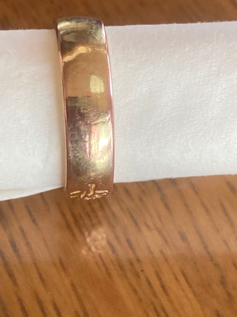 花模様の18金リング12号2.6g 花模様の18金リング