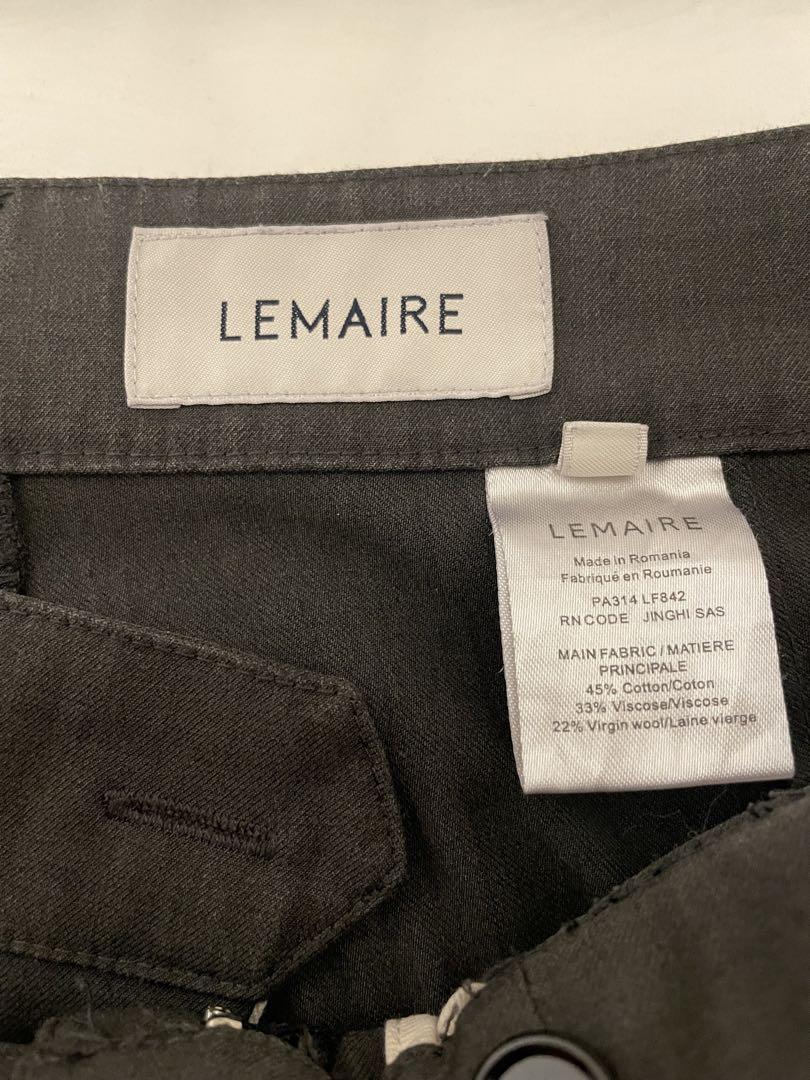 LEMAIRE BELTED PLEATED グレー ベルト付きパンツ