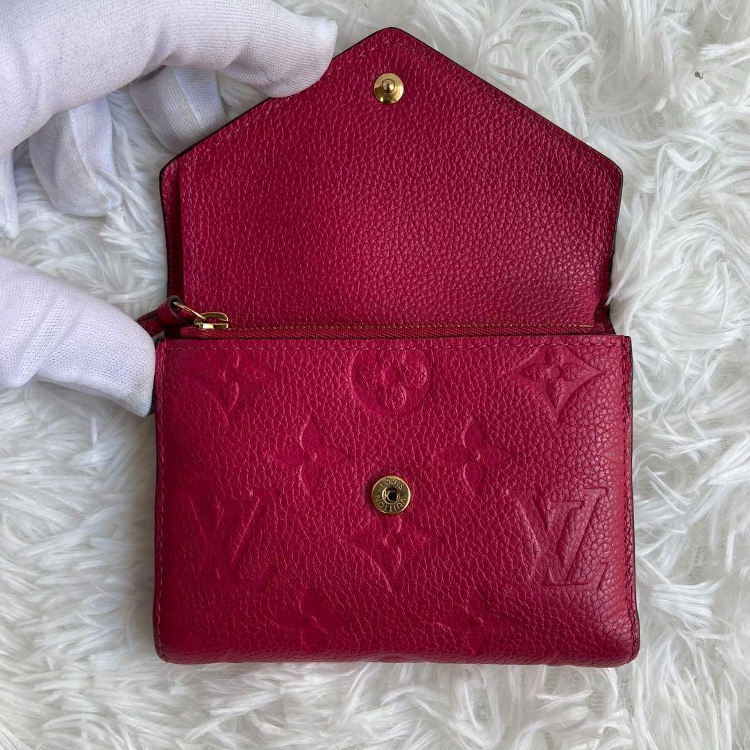 美品✨ルイヴィトン 三つ折り財布 アンプラント ヴィクトリーヌ 濃ピンク 画像8