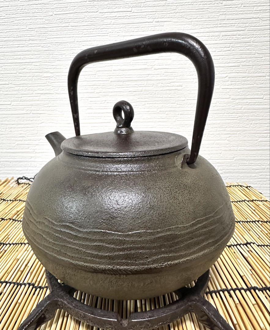 未使用品 南部宝星堂造 13型 糸目肌 南部鉄瓶 南部鉄器 鉄瓶