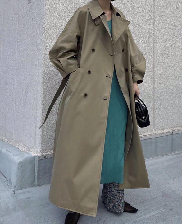 絶品】 COAT TRENCH FLARE ORGANIC 新品【アメリ】TURKEY - ロングコート