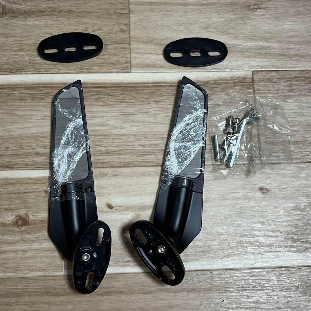 ️バイク用 ミラー ウイング 左右セット アクセサリー 調節 可能