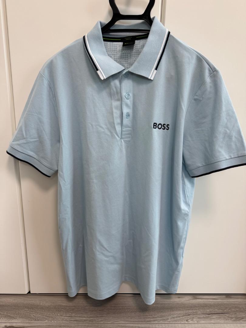 BOSS 水色 レギュラーフィット シャツ