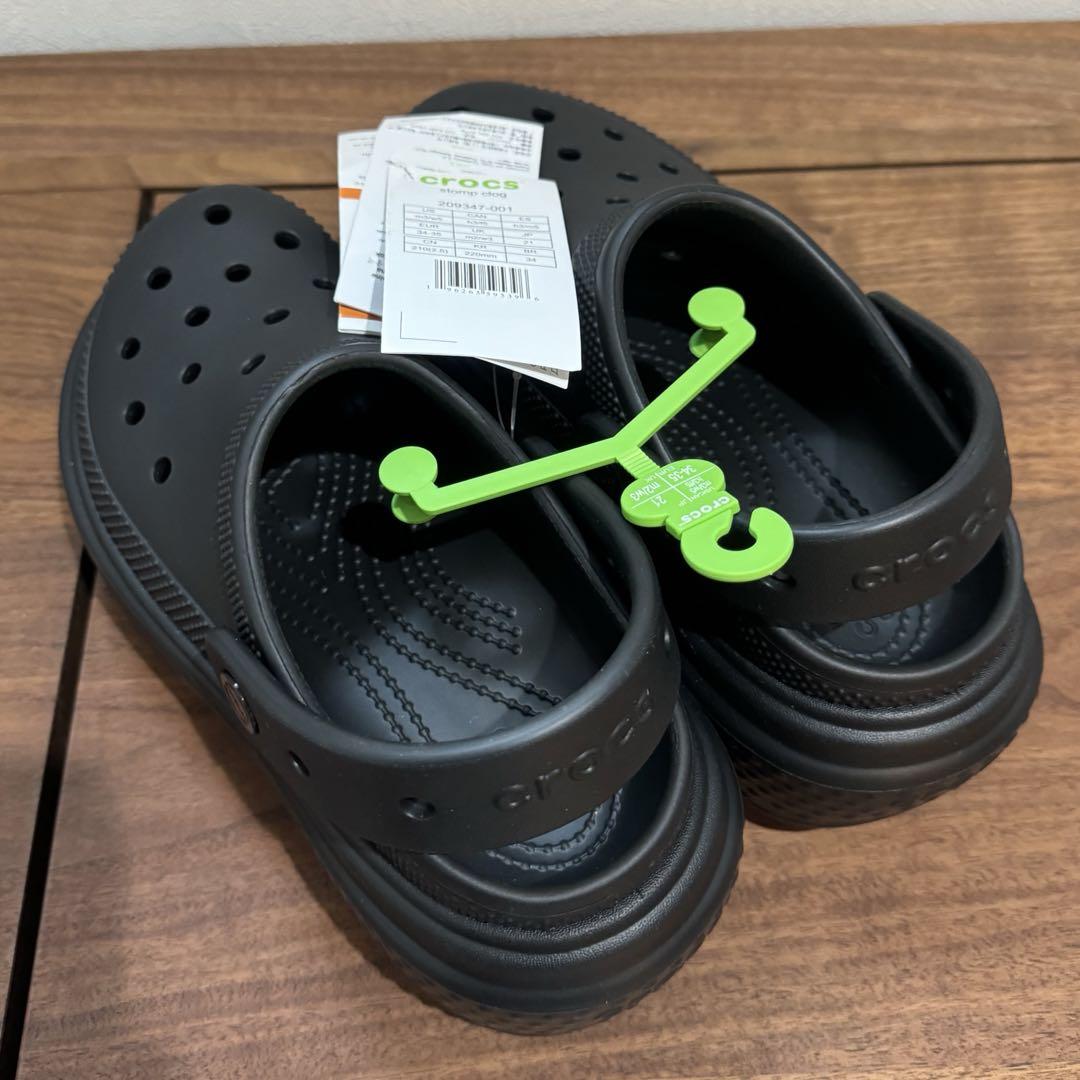 クロックス ストンプ クロッグ stomp clog black 厚底