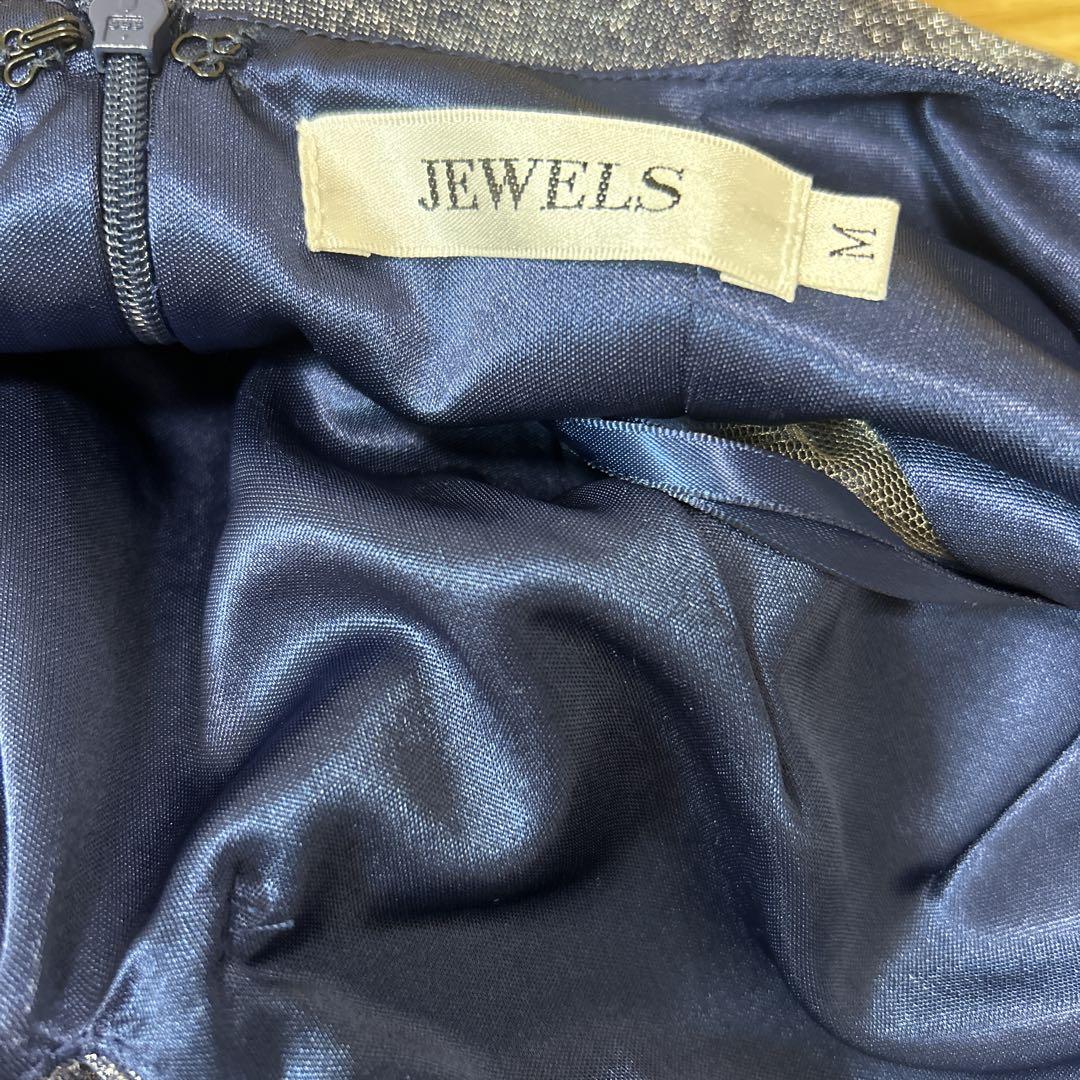 新品未使用/Jewels/ラメキャミソールドレス/グリッター/背中見せ/タイト/