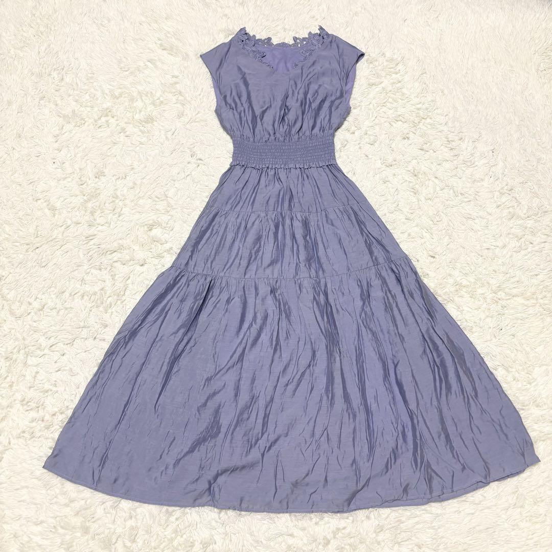 ノエラ　サマーティアードワンピース　マキシ丈　ノースリーブ　レース　花柄 5,525円
