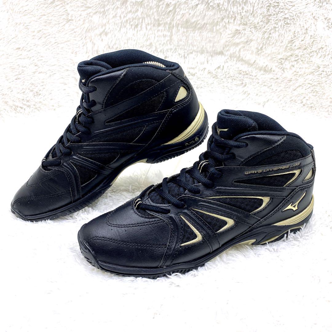 極美品 MIZUNO DIVERSE LG3 エクササイズシューズ 黒 金 24