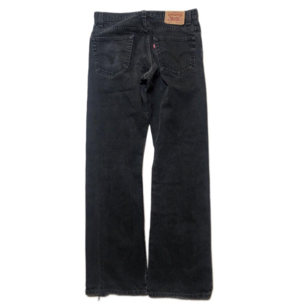 パンツ 00s Levis flare black denim y2k