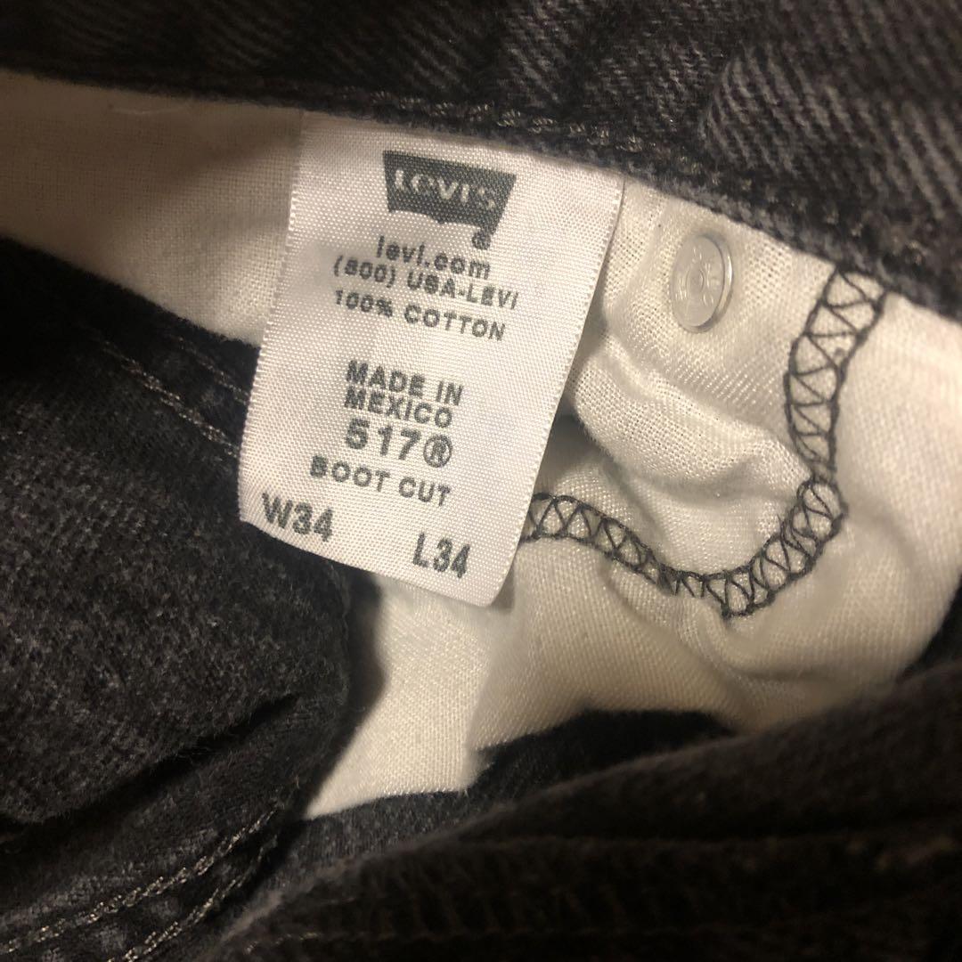 パンツ 00s Levis flare black denim y2k