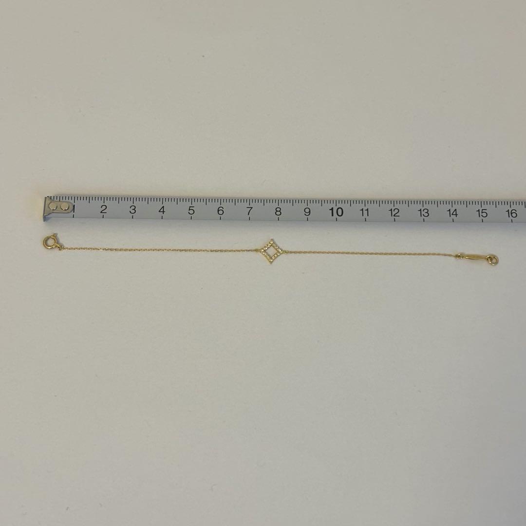 【美品】AHKAH アーカー ダイヤモンド シェイプ ブレスレット