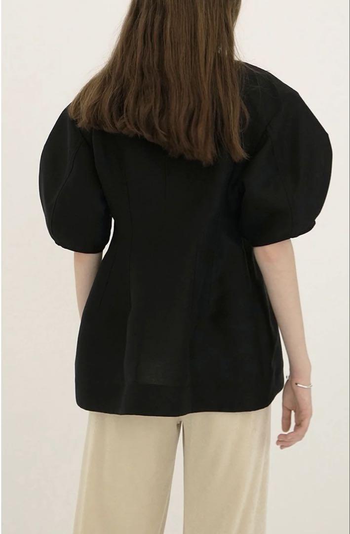 トップス CLANE WAIST SHAPE PUFF SLEEVE TOPS