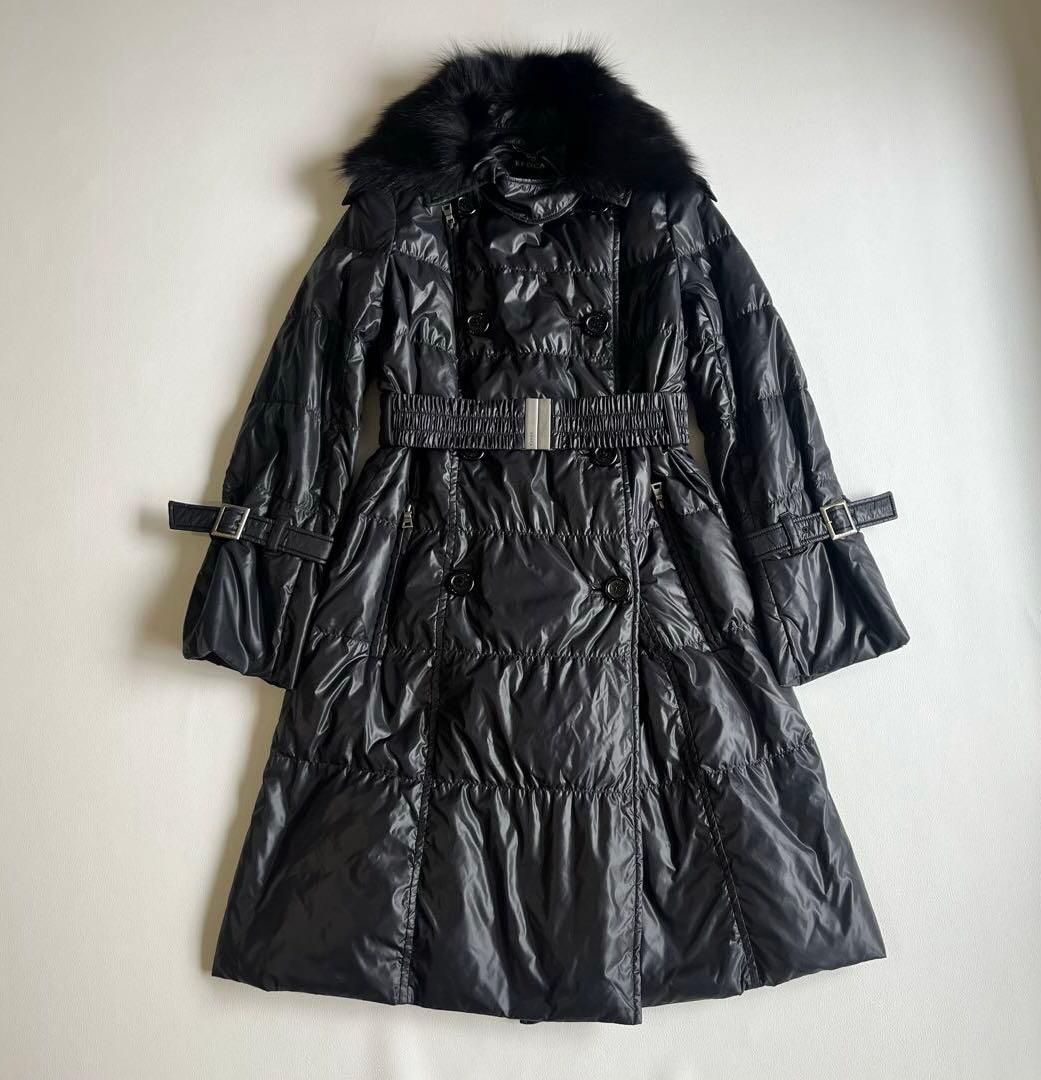 EPOCA ダウンコート 襟ファー ベルト ロング キルティング ベルト ダブルL Epoca