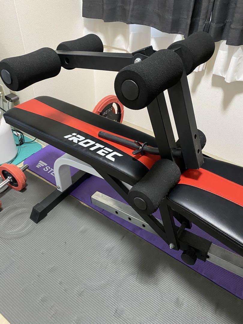 IROTEC トレーニングベンチ バーベルダンベル70kgセット