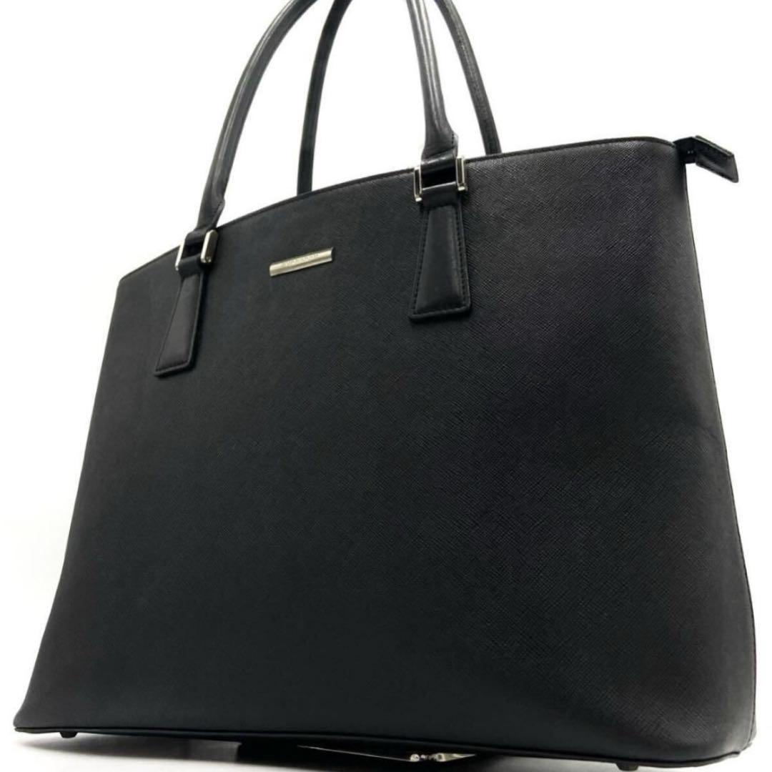 極美品♡ バーバリー トートバッグ ロゴ金具 ノバチェック サフィアーノ レザー