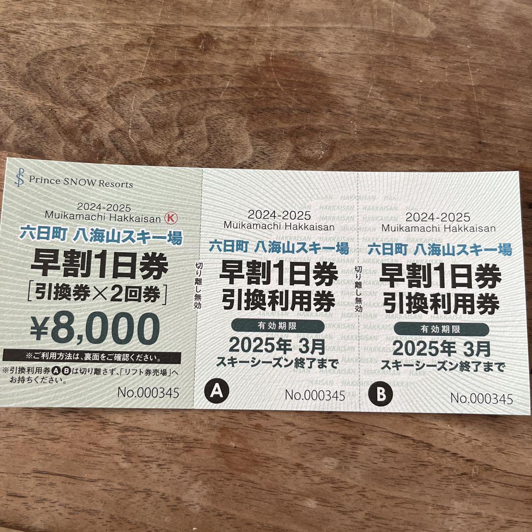クラシックチケット - 六日町八海山スキー場 1日券×2枚