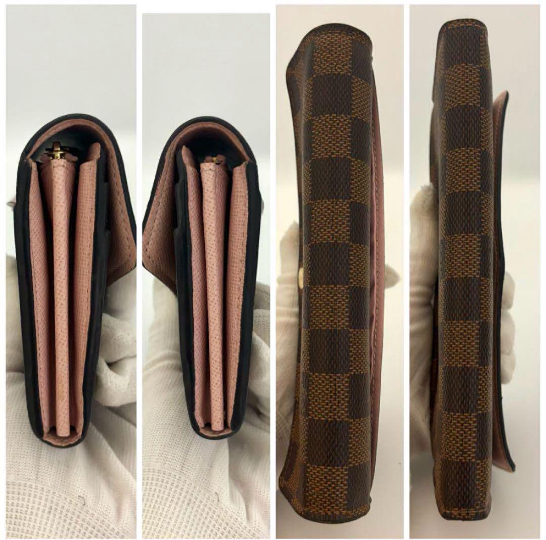 ヴィトン　ダミエ　ポルトフォイユ　サラ　長財布　ローズバレリーヌ