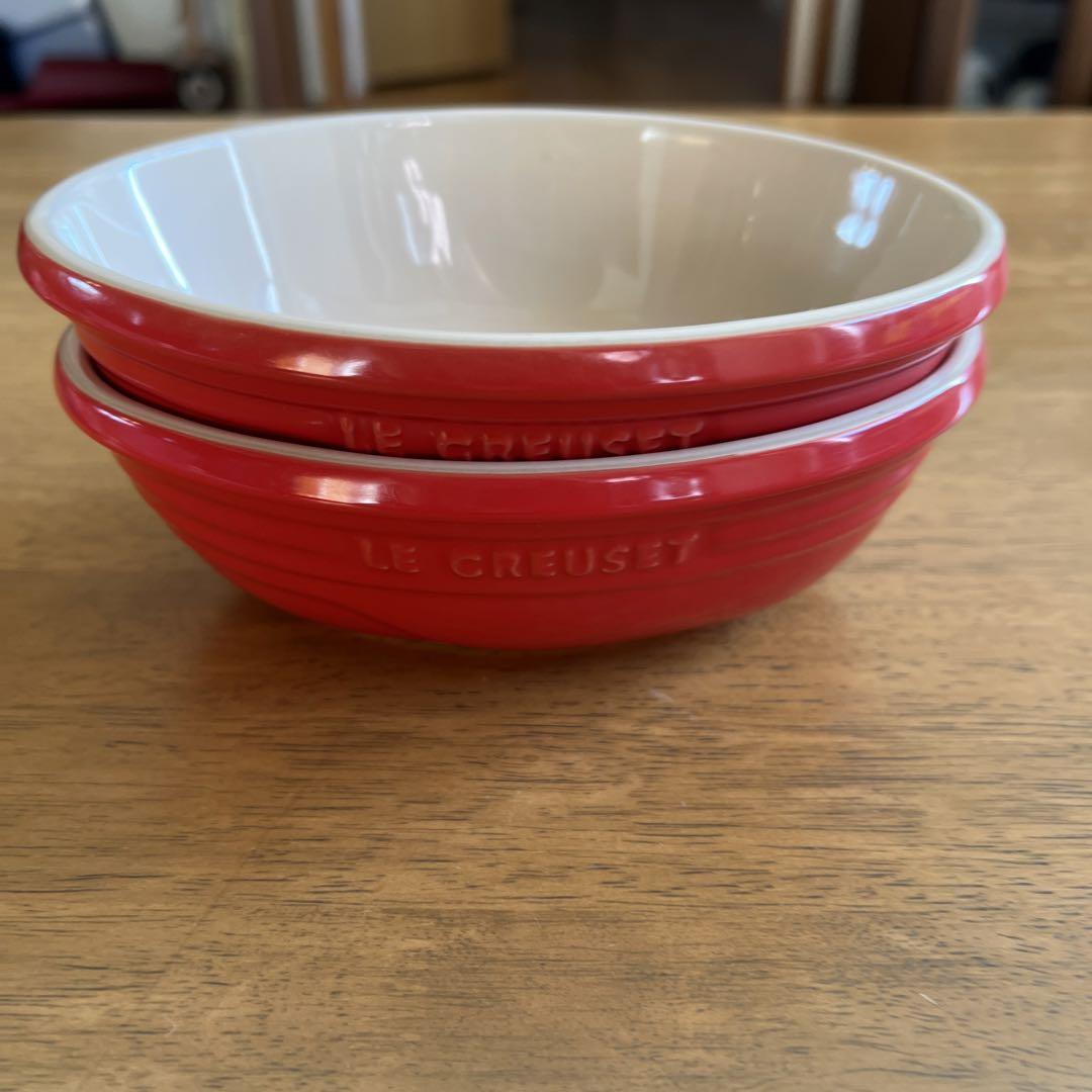 LE CREUSET 赤 ボウル 180oz 2個セット