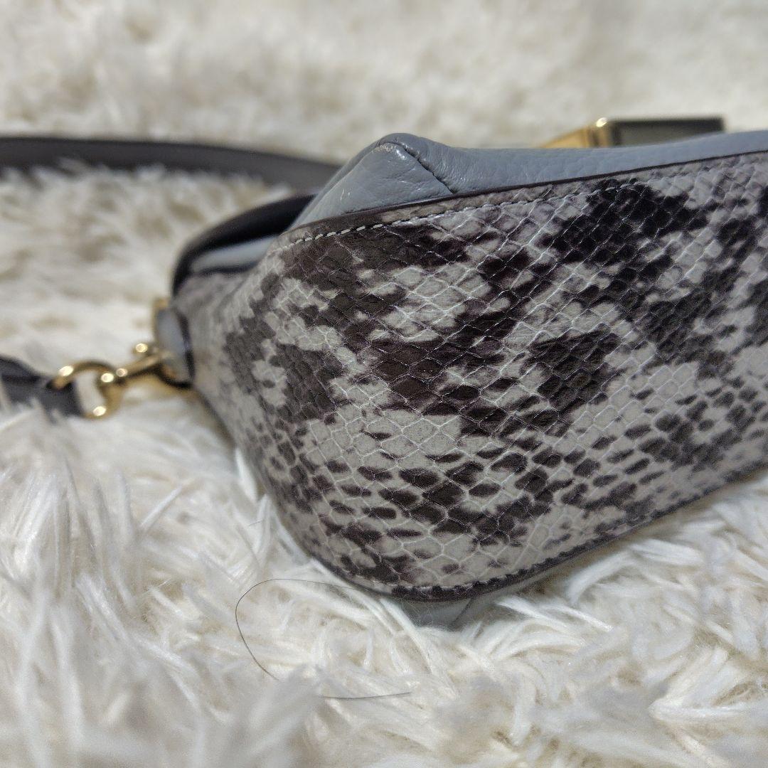 美品✨COACH グレース グラナイト ショルダーバッグ パイソン