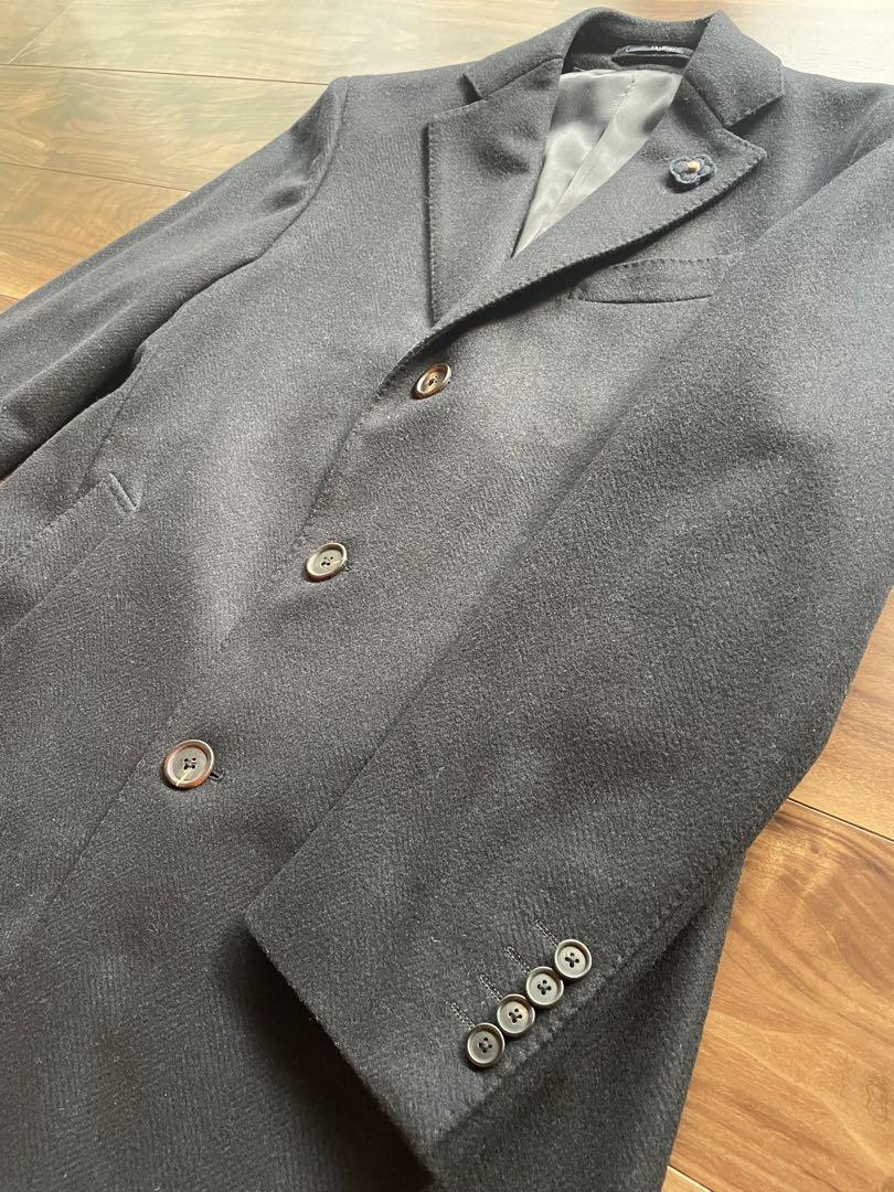 【美品】LARDINI（ラルディーニ ）チェスターコート　濃紺