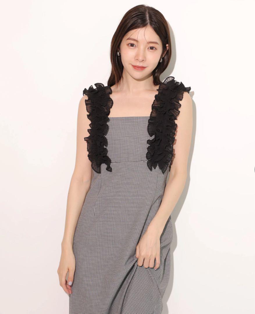 Rirandture ショルダーフリルIラインワンピース M Rirandture（リランドチュール）の「ショルダーフリルIライン