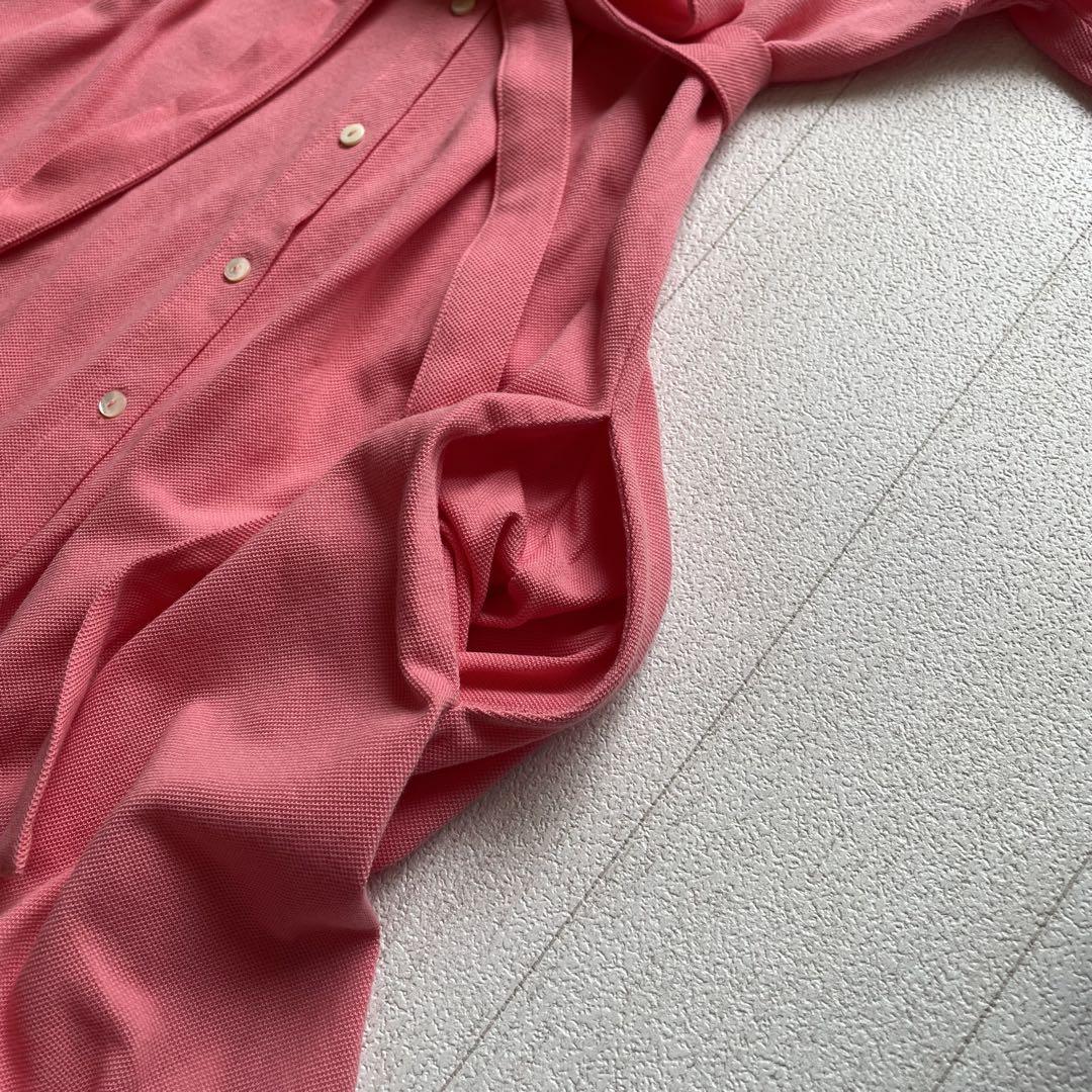 LACOSTE ベルトデザインポロドレス　ピンク　36