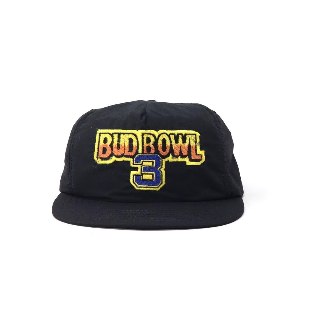 90s 米国製 BUD BOWL バドワイザー ビンテージ キャップ ナイロン