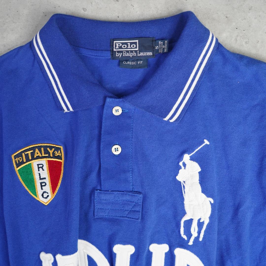 Polo Ralph Lauren イタリアポロシャツ S Polo Ralph Lauren ラルフローレン ポロシャツ イタリア 青 S