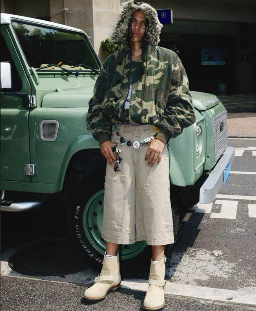 ジャケット・アウター STEEPC N-2B type fur camo flight jacket
