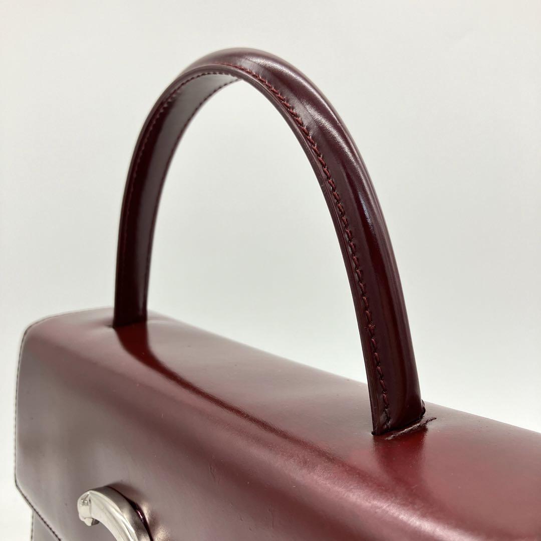 【NEW限定品】 Cartier】ハンドバッグ パンテール レザー ボルドー バッグ