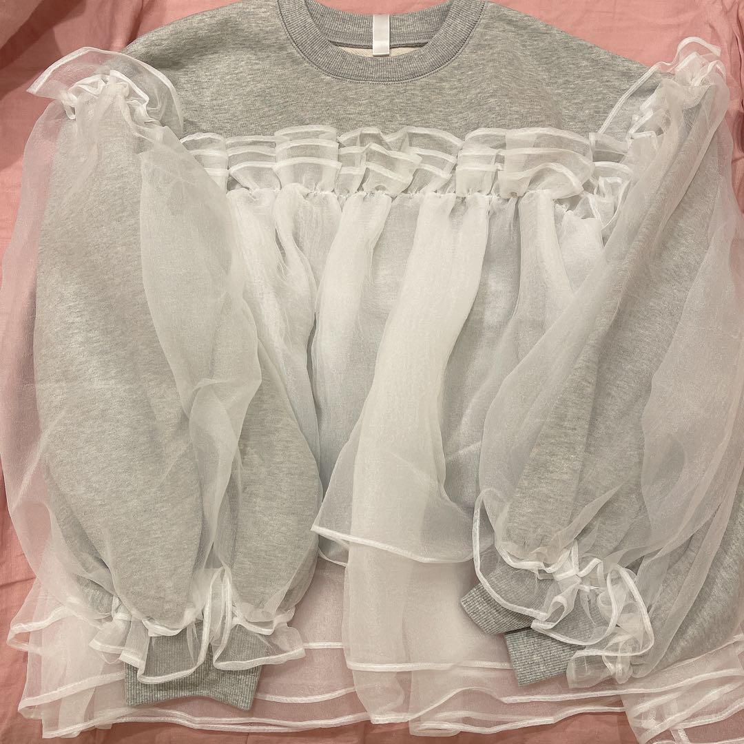 BIBIY ANNA PUFF TOP GRAY グレー