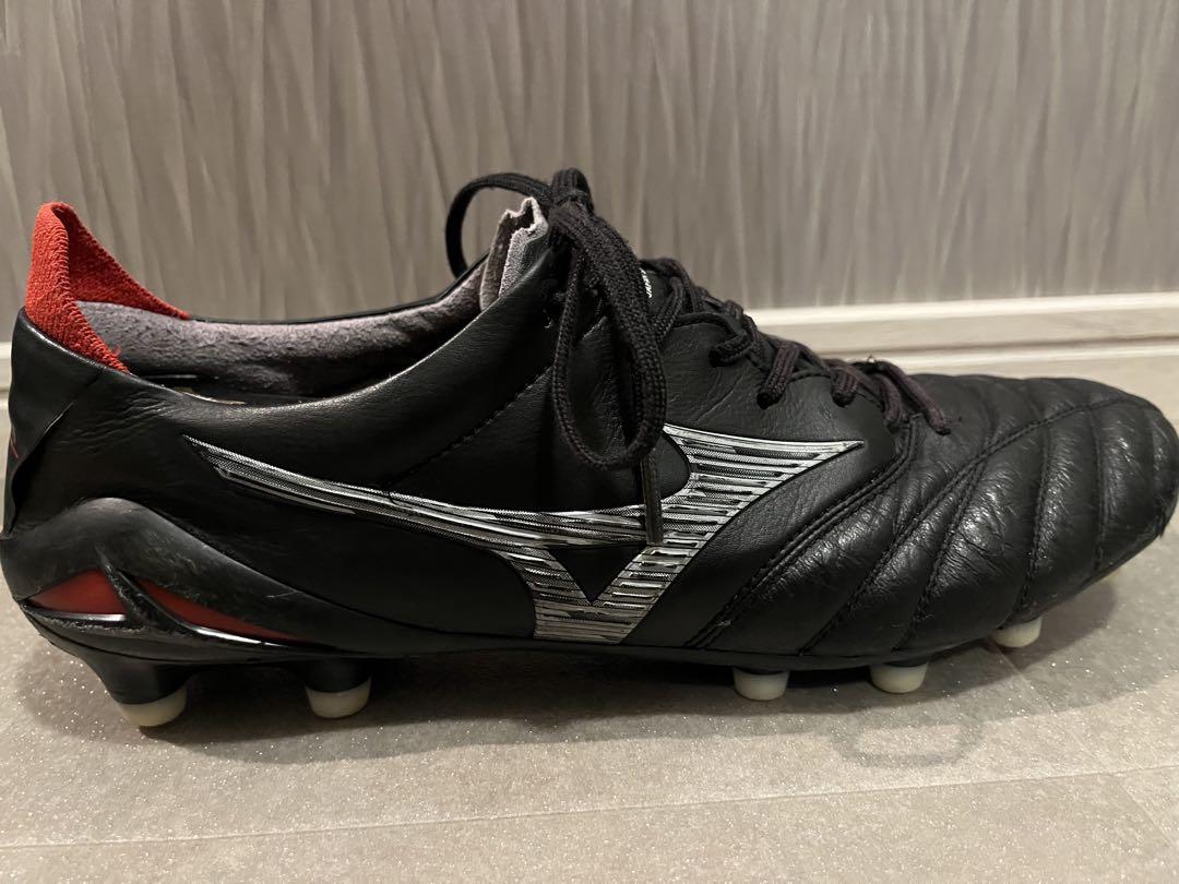 みとうまMizuno モレリアサッカーシューズ黒/赤二足目 27.5