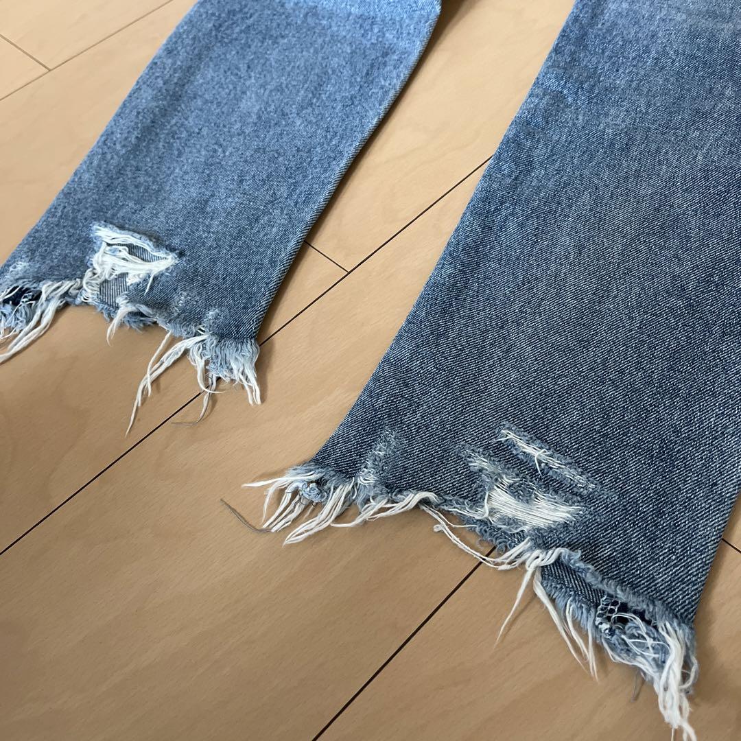 Ungrid】アングリッド ヘムダメージスリムデニム 24インチ 【SALE/10