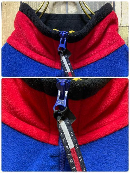《90年代当時物》TOMMY HILFIGER 青☆フリース XL h174 《90年代当時物》TOMMY HILFIGER 青☆フリース XL h174