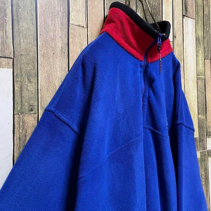 《90年代当時物》TOMMY HILFIGER 青☆フリース XL h174 《90年代当時物》TOMMY HILFIGER 青☆フリース XL h174