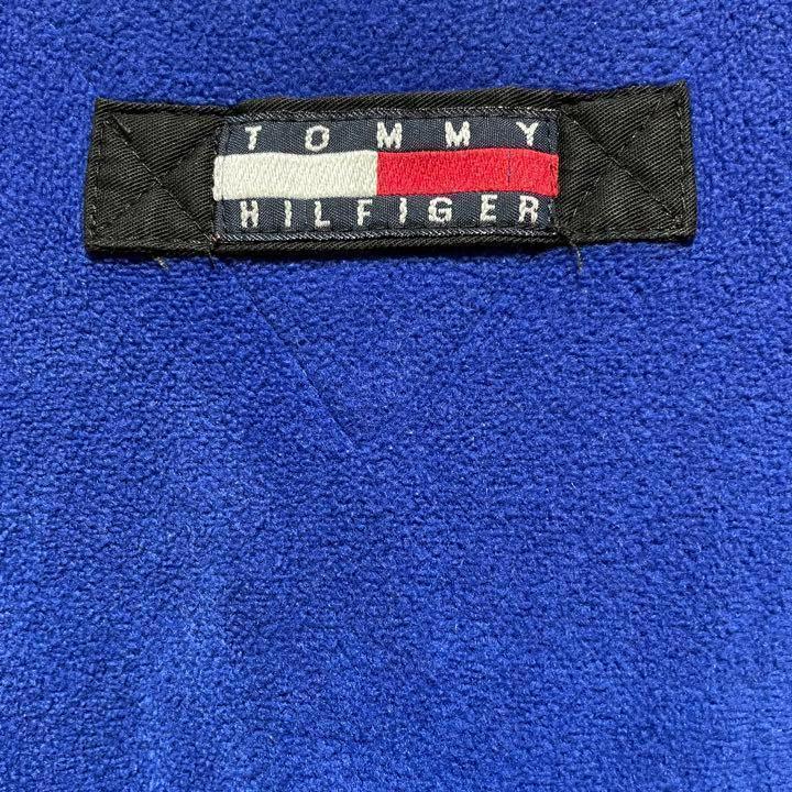 《90年代当時物》TOMMY HILFIGER 青☆フリース XL h174 《90年代当時物》TOMMY HILFIGER 青☆フリース XL h174