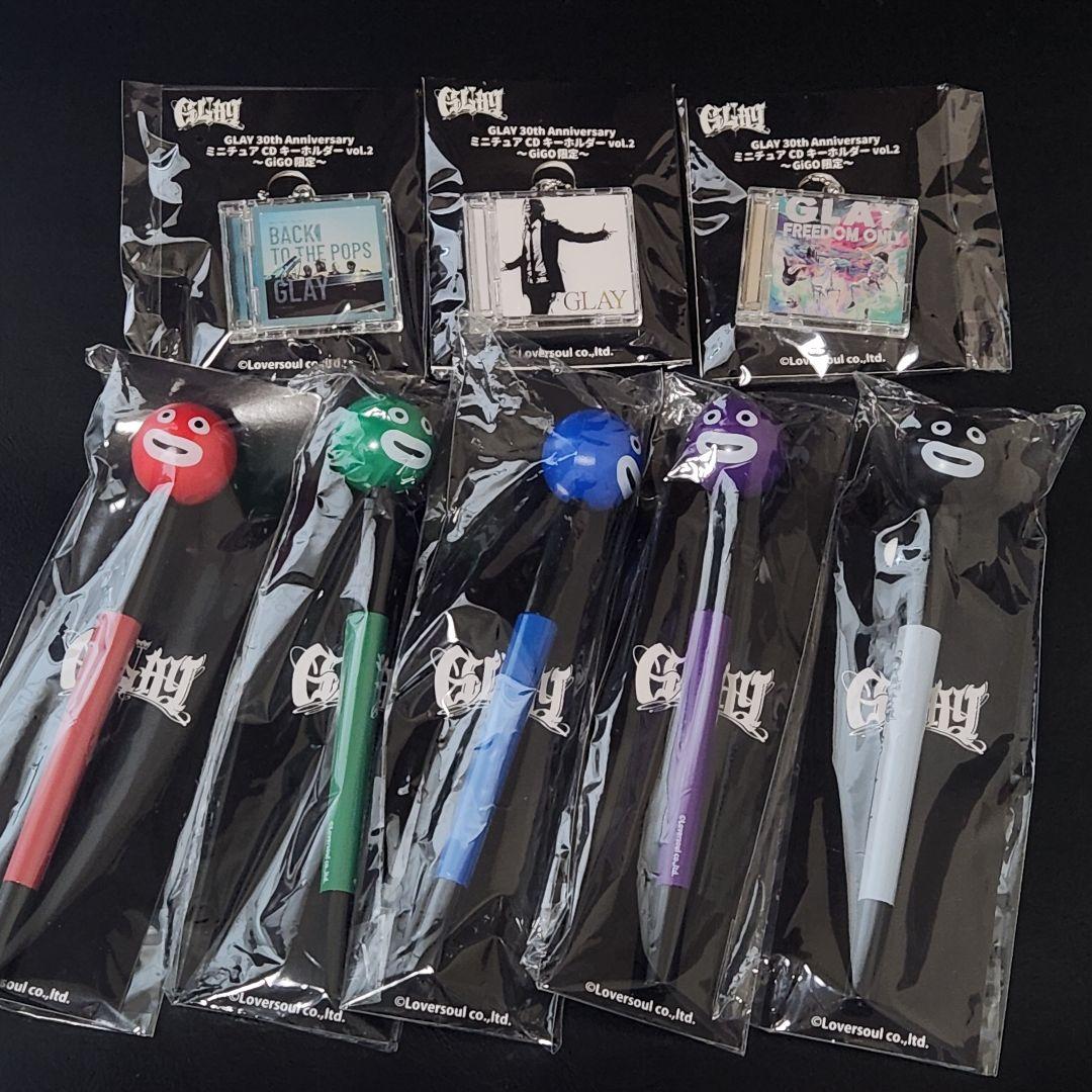 驚きの価格が実現！ GLAY30th gigo限定 ZURAくるくるペン ミニチュアCDキーホルダー ミュージシャン