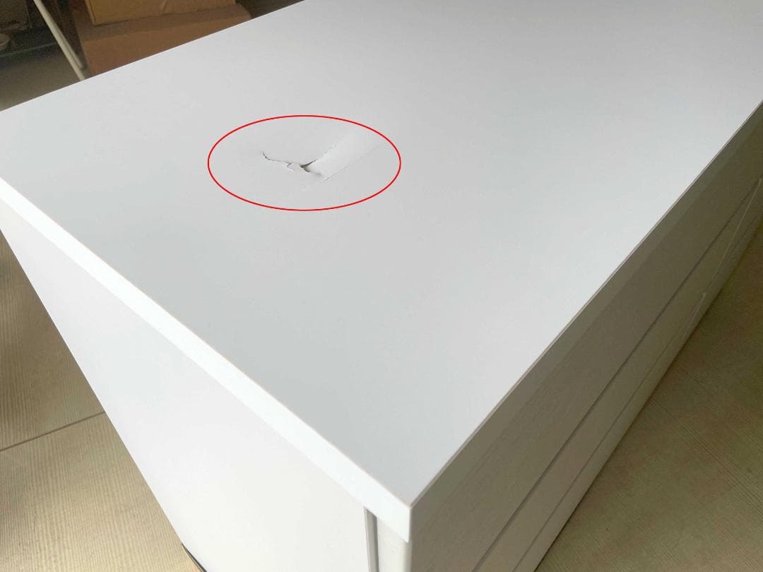 幅120 チェストローチェスト　ホワイト 完成品 木製 （傷あり） 幅120 チェストローチェスト ホワイト 完成品 木製 （傷あり）