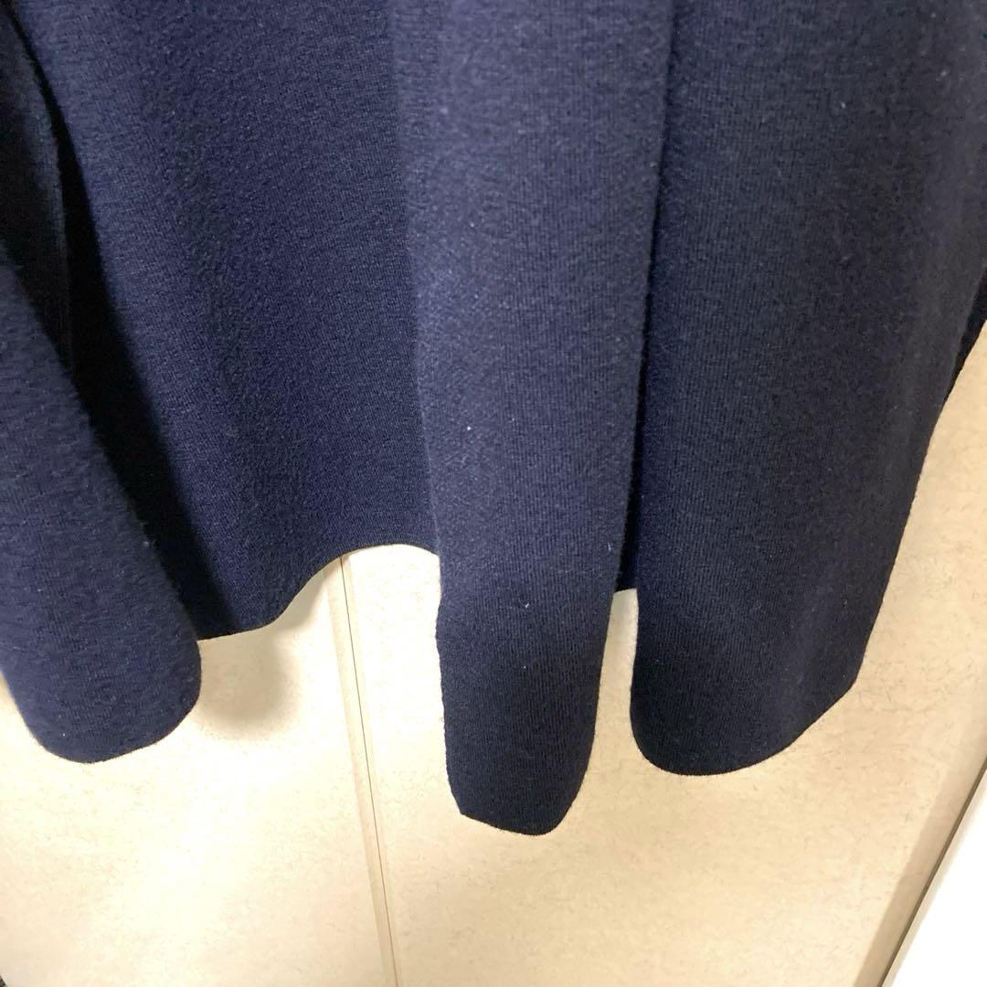 MUSE Deuxieme Classe スムースニットガウンコート 濃紺 美品