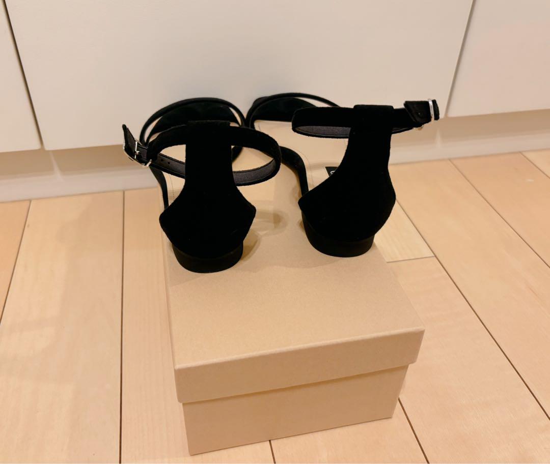 OHGA♡ ストラップ サンダル ブラック