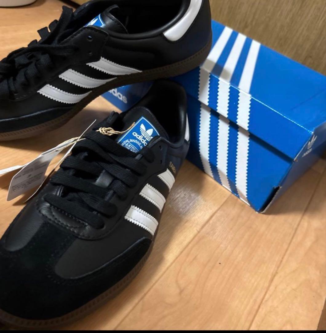 値下げ可】adidas samba ブラック 23.5cm 新品 新品14300円☆ムーン 