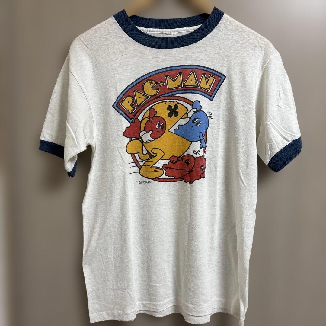 【L】90s ヴィンテージ PACMAN パックマン リンガー Tシャツ ナムコ 80 's vintage パックマン PAC-MAN リンガーTシャツ - メルカリ