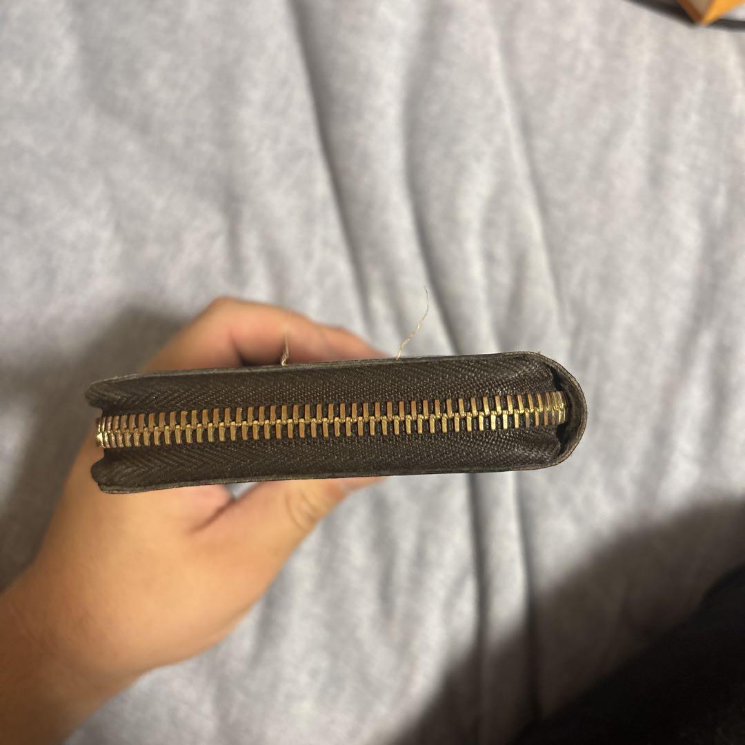 ダミエパターン レザー長財布